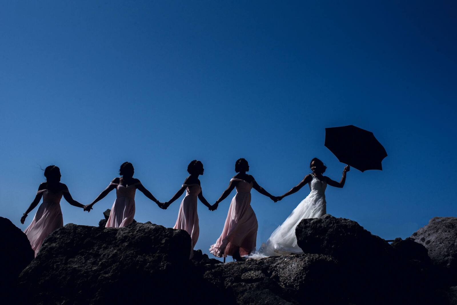 groepsfoto bruidsmeisjes